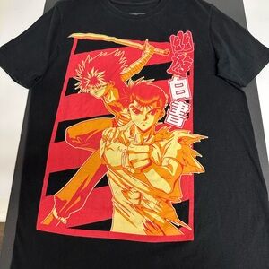 YuYu Hakusho Shirt Adult Medium Black Graphic Anime Short Sleeve Mens